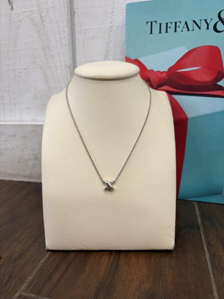 Tiffany & Co. "X" Pendant Sterling Silver Necklace