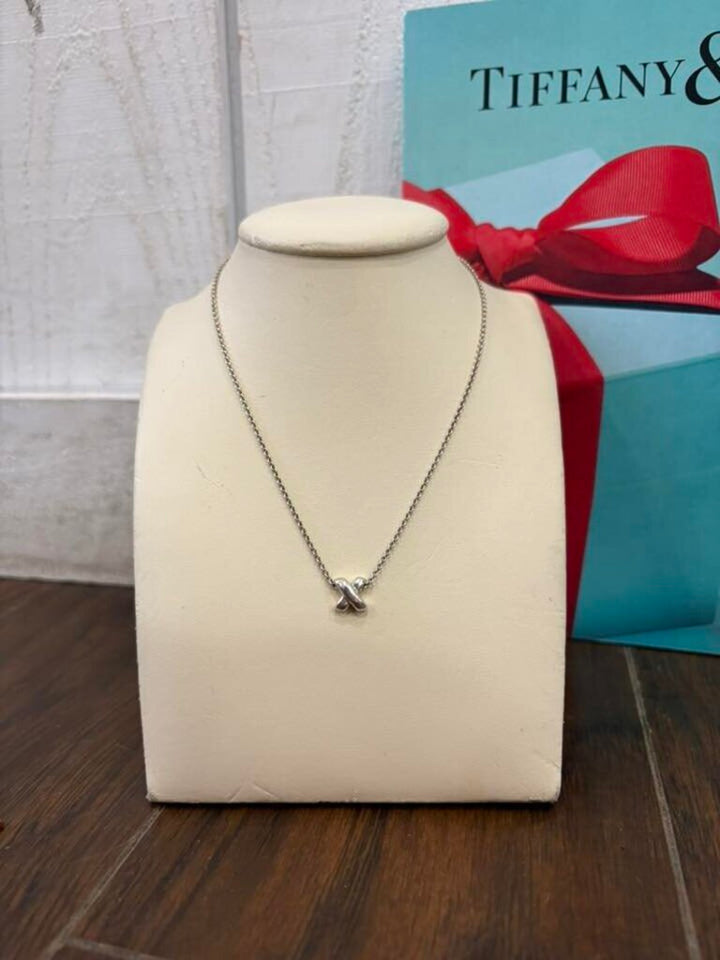 Tiffany & Co. "X" Pendant Sterling Silver Necklace