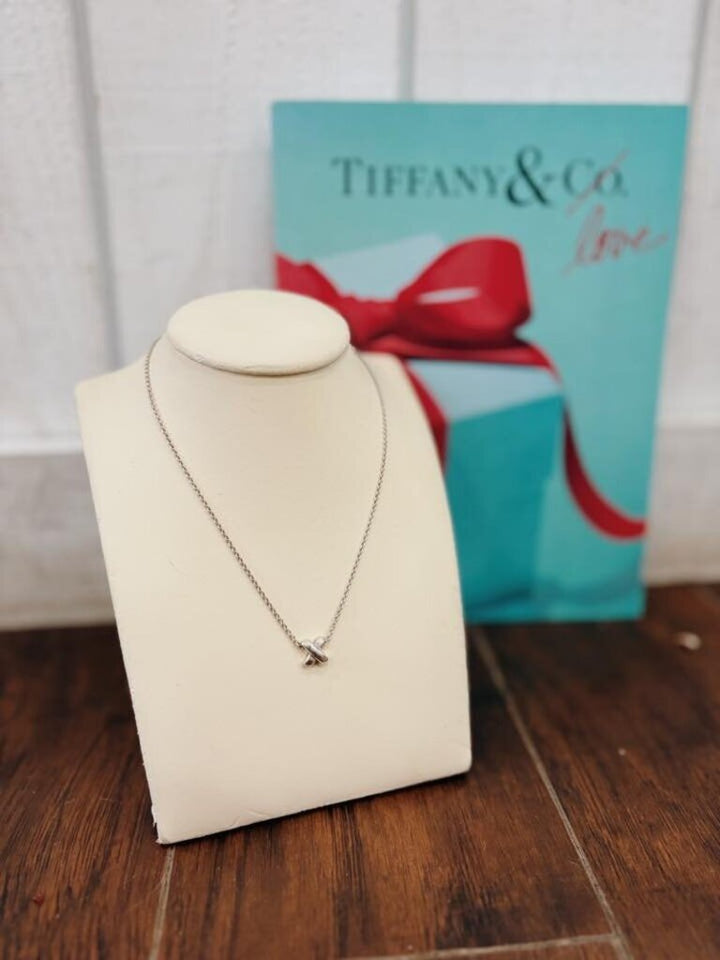 Tiffany & Co. "X" Pendant Sterling Silver Necklace