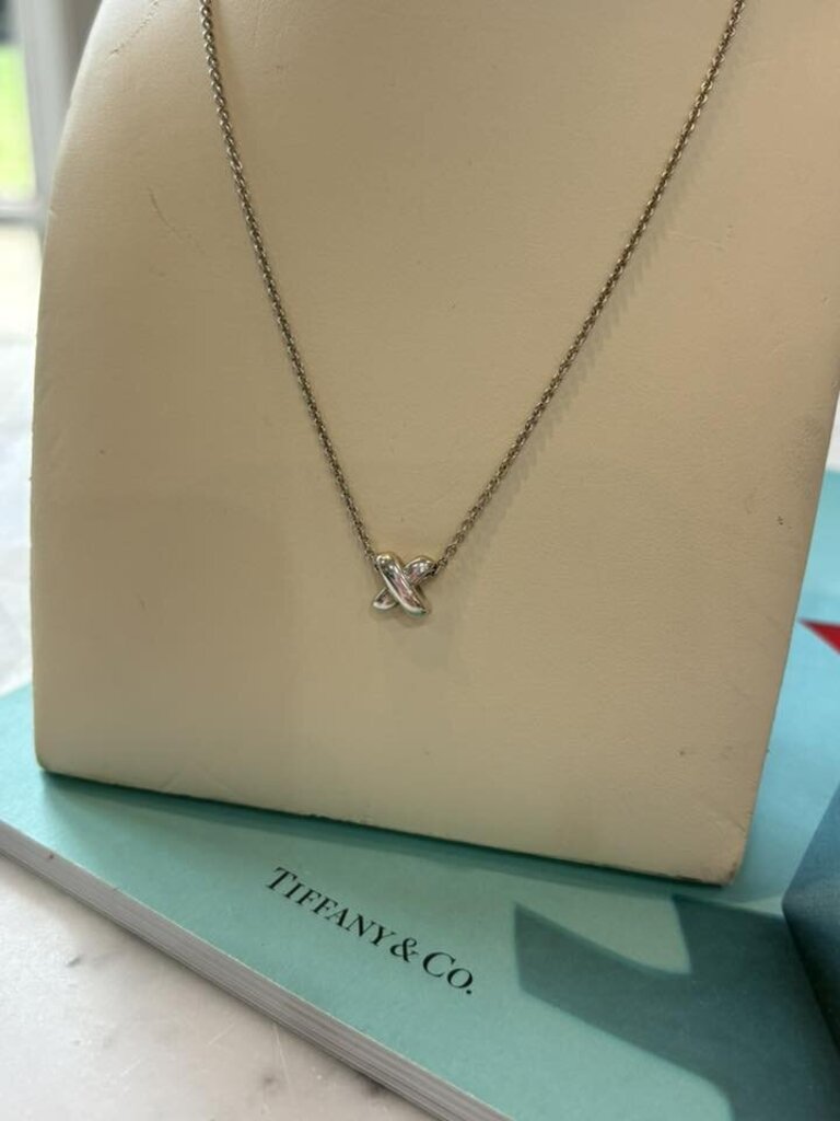 Tiffany & Co. "X" Pendant Sterling Silver Necklace