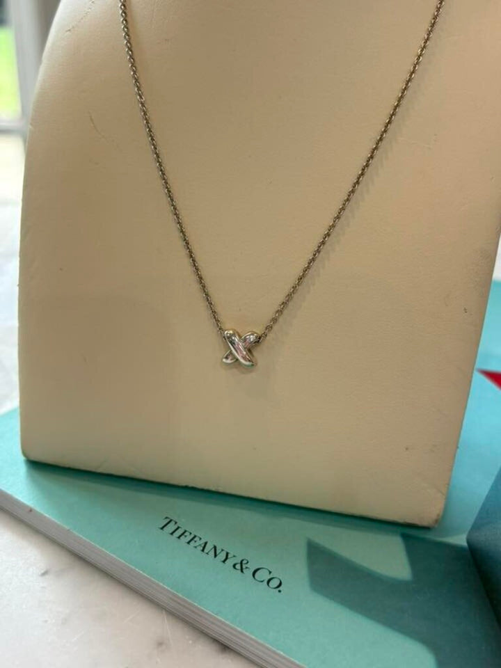 Tiffany & Co. "X" Pendant Sterling Silver Necklace