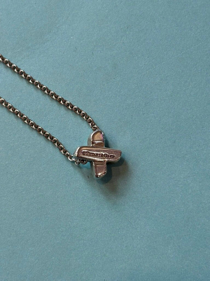 Tiffany & Co. "X" Pendant Sterling Silver Necklace