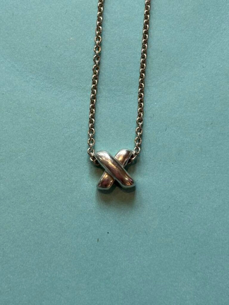 Tiffany & Co. "X" Pendant Sterling Silver Necklace