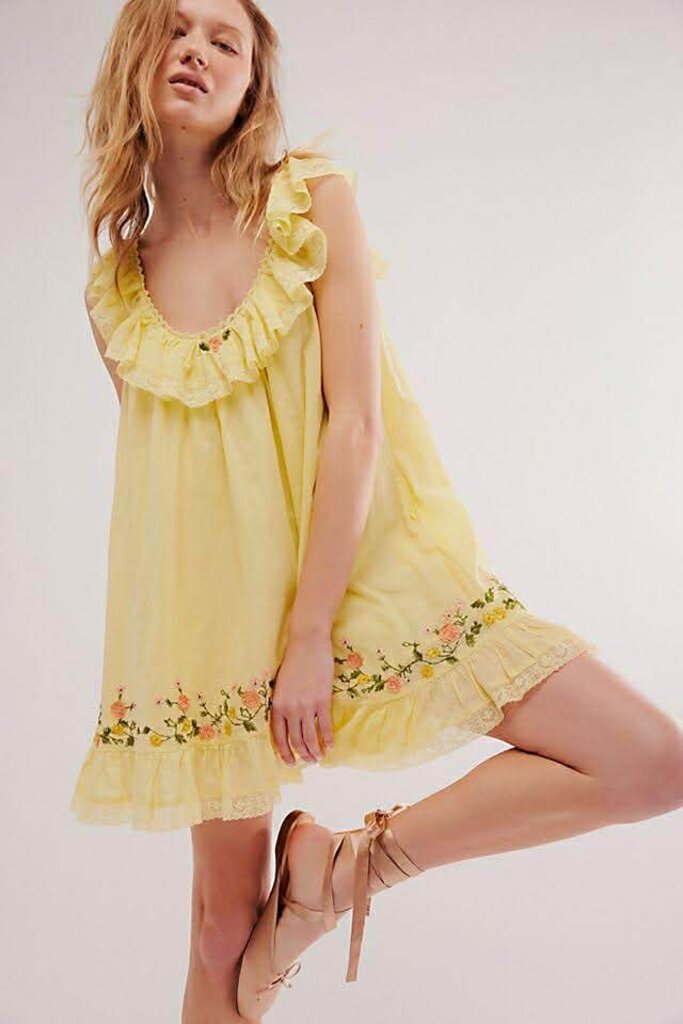 Free People NWT Buttercup Embroidered Mini Dress (Retails $168) - Size XS