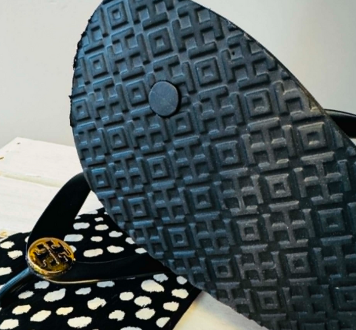 Tory Burch Pony Spotted Flip Flops - Size 9