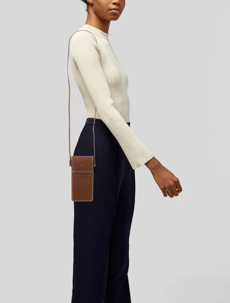Celine Leather Phone Pouch Crossbody