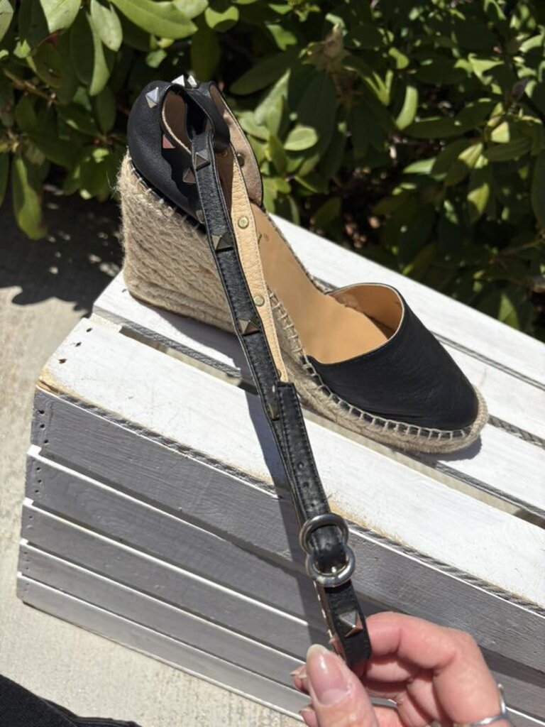 Maypol Studded Wedge Espadrilles - Size 40