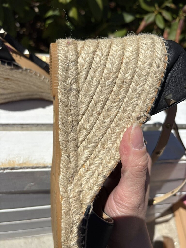 Maypol Studded Wedge Espadrilles - Size 40