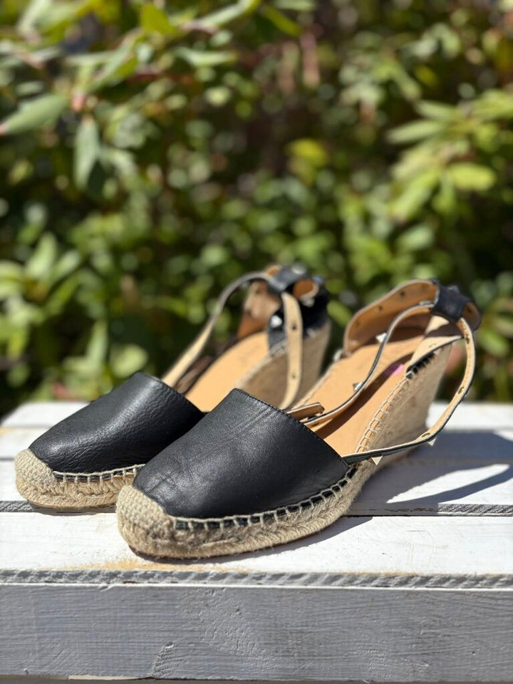 Maypol Studded Wedge Espadrilles - Size 40