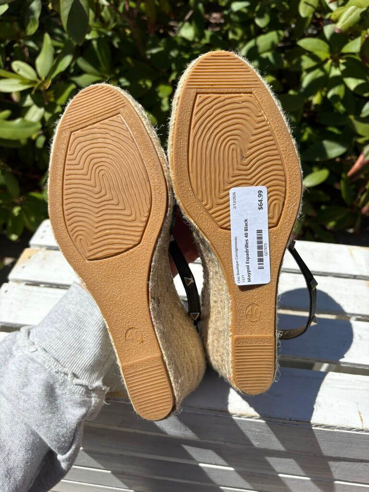 Maypol Studded Wedge Espadrilles - Size 40