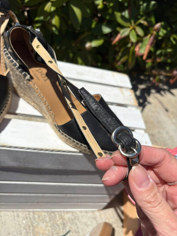 Maypol Studded Wedge Espadrilles - Size 40