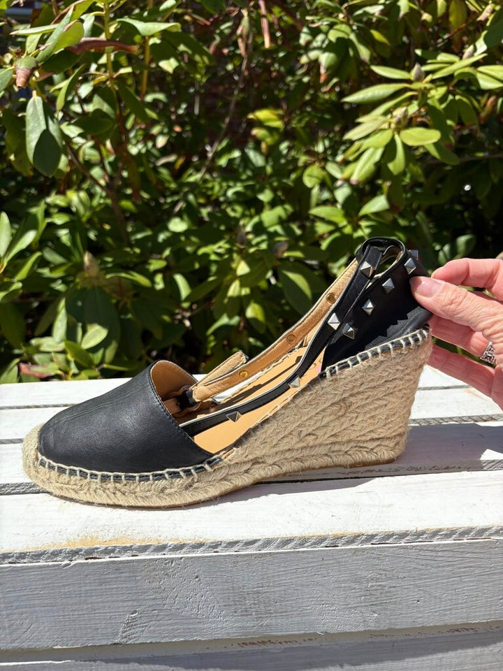 Maypol Studded Wedge Espadrilles - Size 40