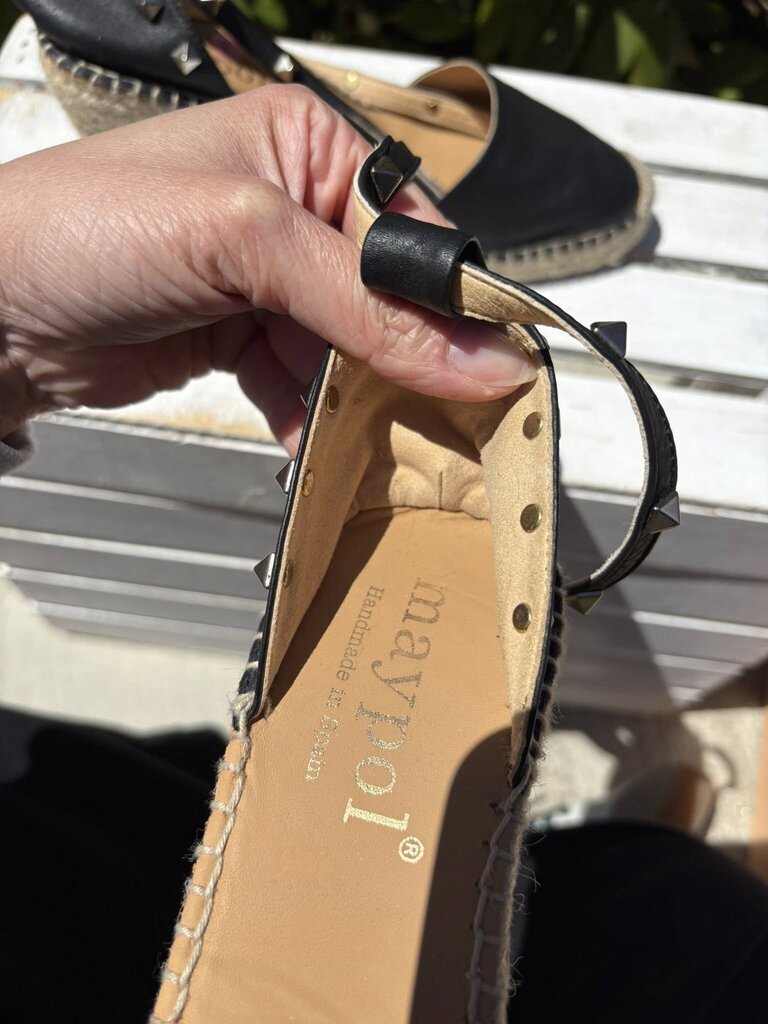 Maypol Studded Wedge Espadrilles - Size 40