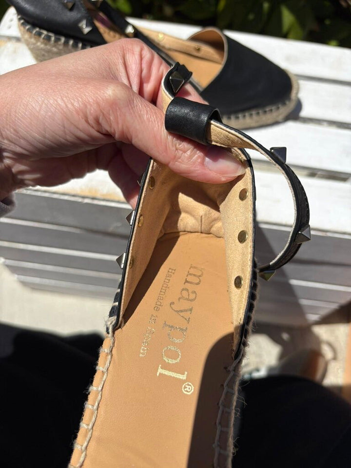 Maypol Studded Wedge Espadrilles - Size 40