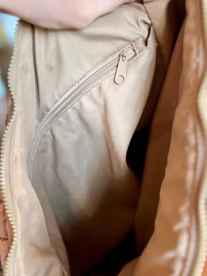Free People Quilted Carryall Bag In Desert Sands