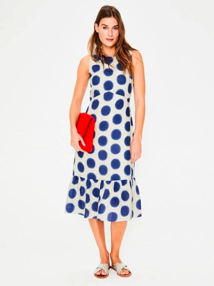 Boden Constance Linen Dress - Size 16