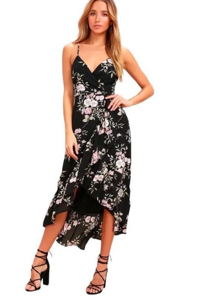 Lulus Gild the Lily Floral Dress - Size Large
