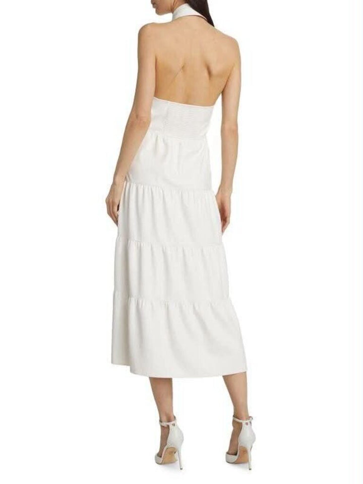 Alice + Olivia Miranda Faux-Leather Midi Dress - Size 12