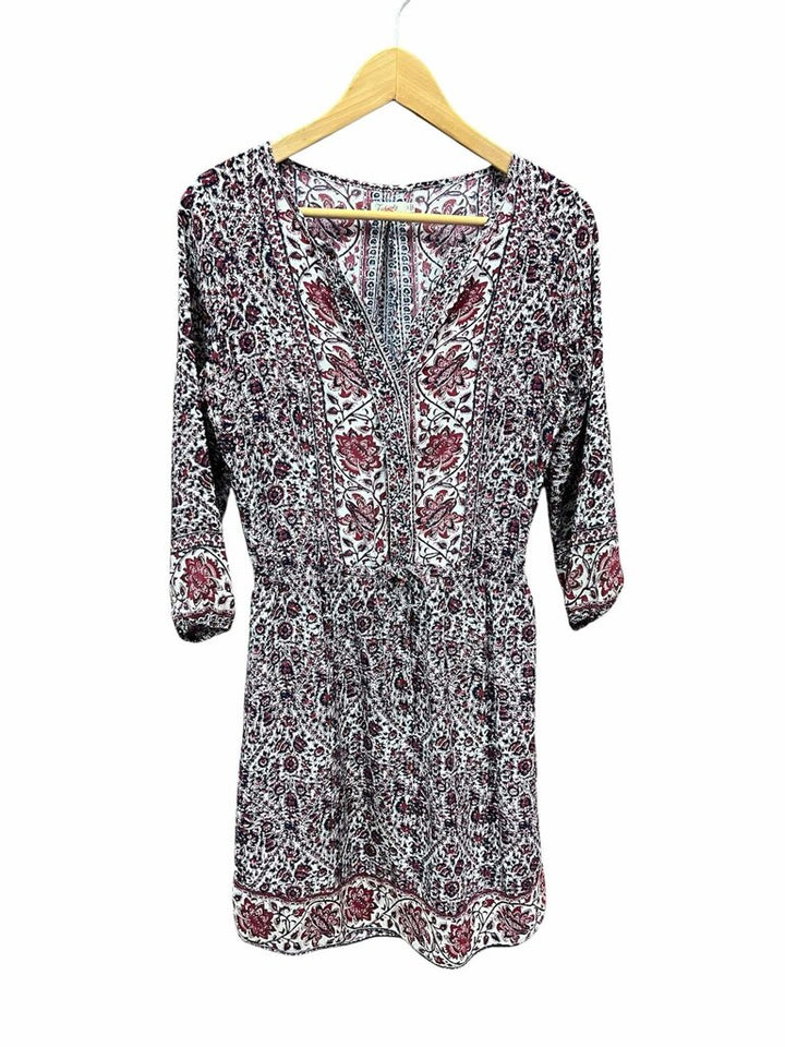 Faherty Floral Silk Dress - Size Small