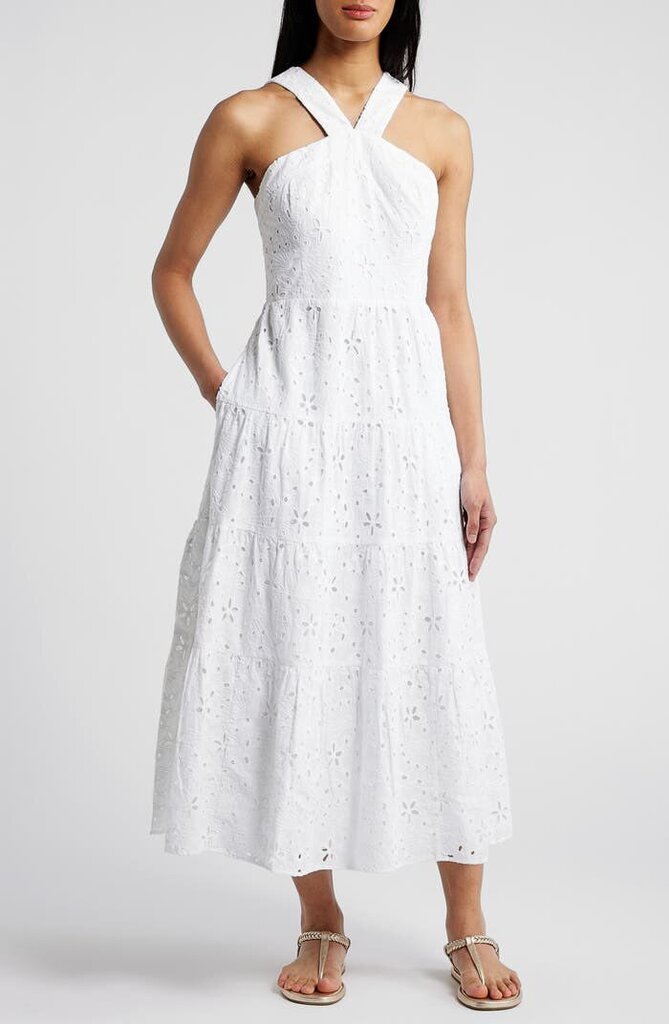 Lilly Pulitzer NWT Jenette Eyelet Embroidered Halter Sundress - Size 8