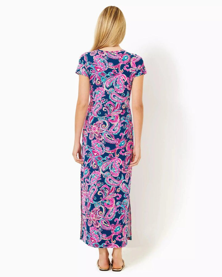 Lilly Pulitzer NWT Kaden 50+ UPF Maxi Dress in Multi Fitting About - Size Medium (Retails for $238)
