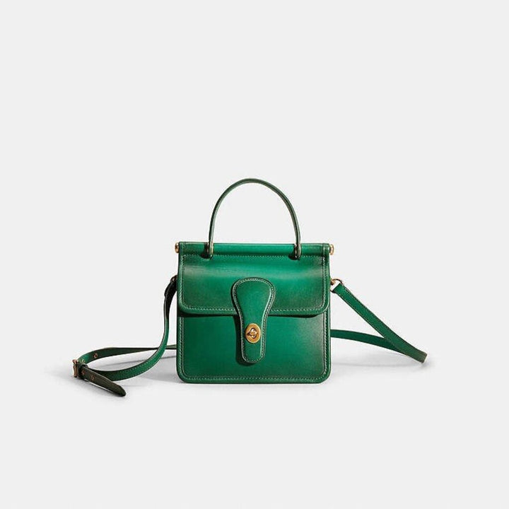 Coach NWT Restored Willis Top Handle Hunter Green
