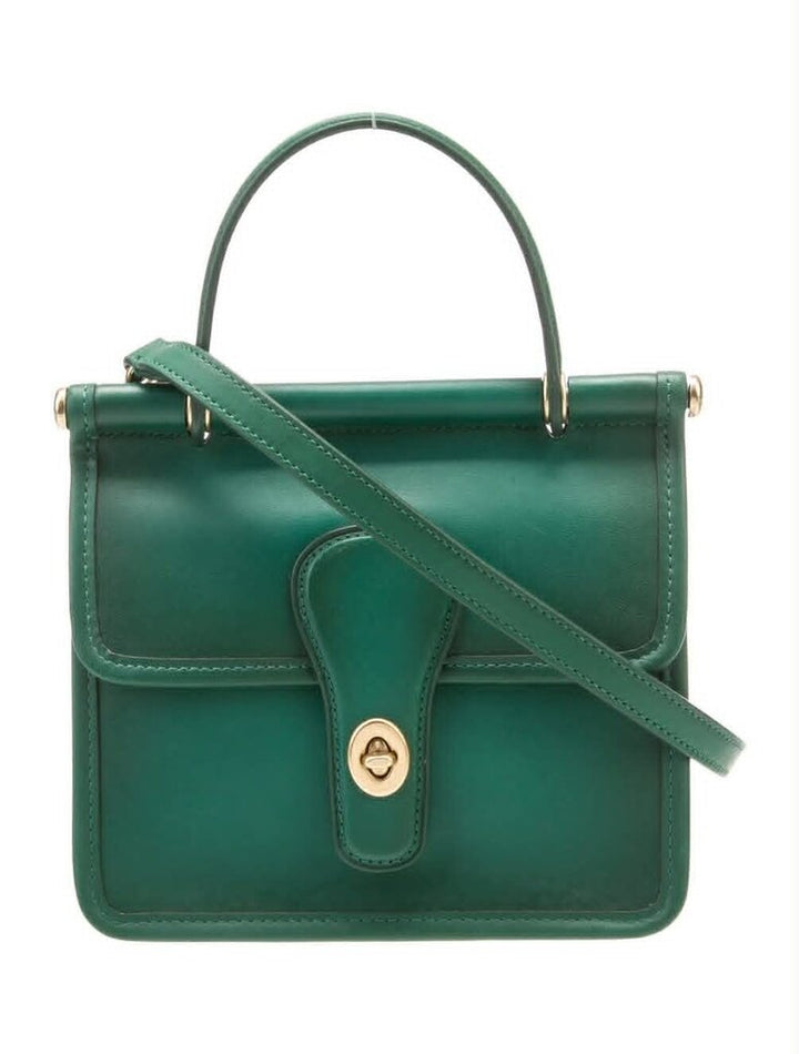 Coach NWT Restored Willis Top Handle Hunter Green