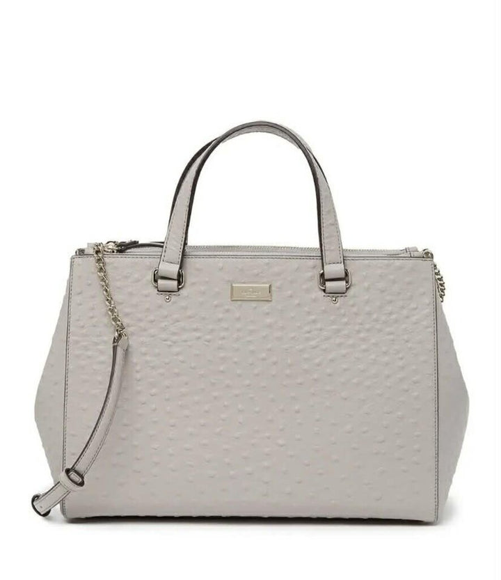 Kate Spade Grey Loden Bristol Ostrich Leather