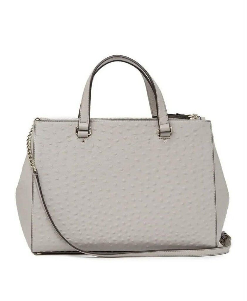 Kate Spade Grey Loden Bristol Ostrich Leather