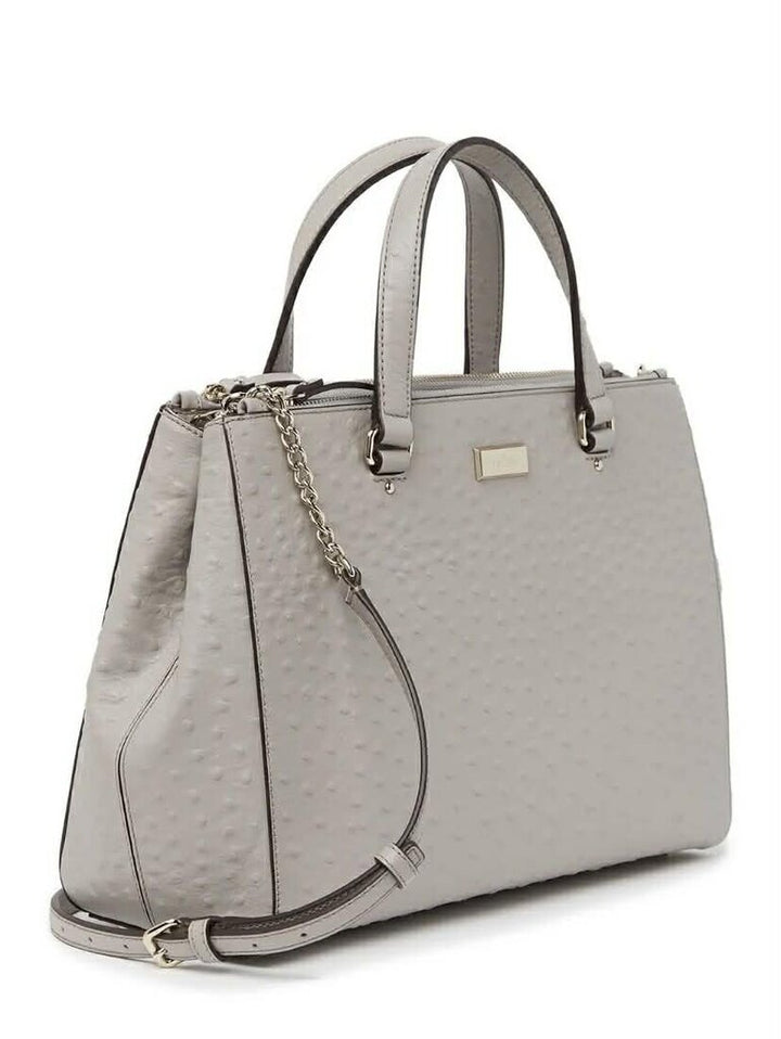Kate Spade Grey Loden Bristol Ostrich Leather