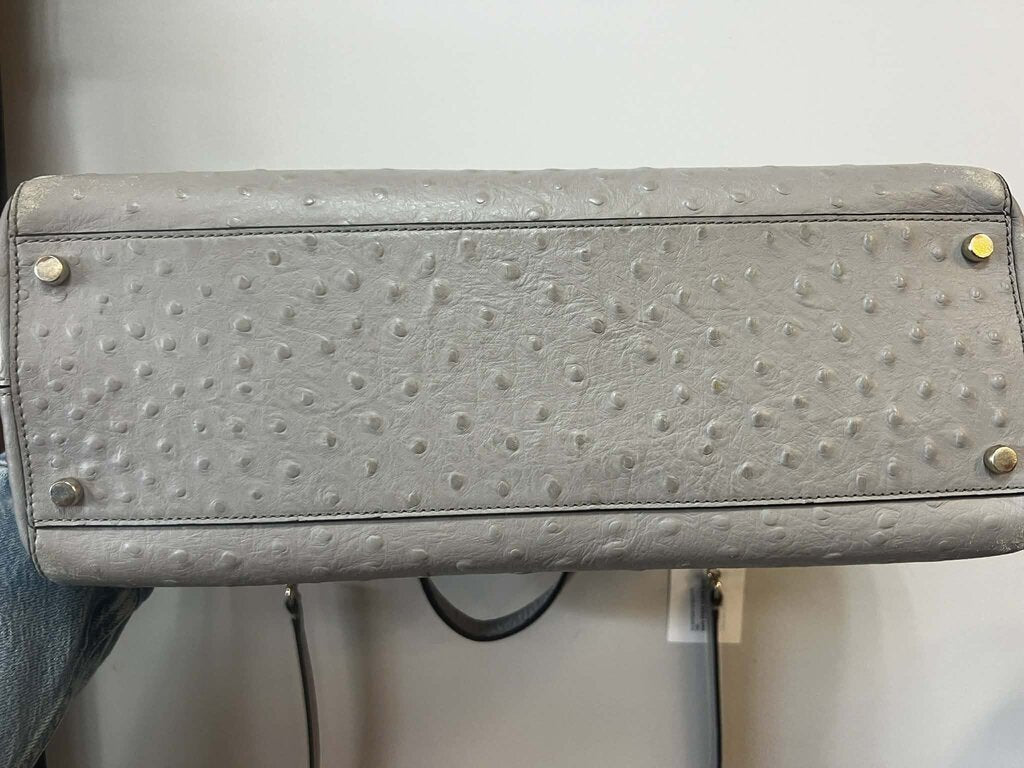 Kate Spade Grey Loden Bristol Ostrich Leather