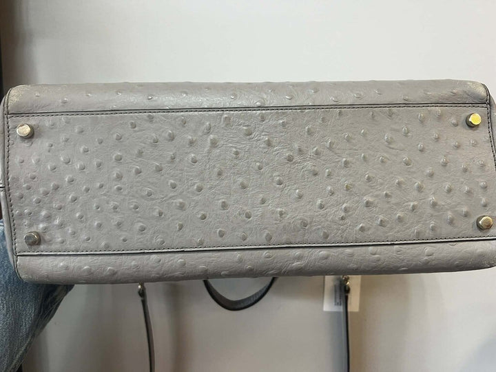 Kate Spade Grey Loden Bristol Ostrich Leather