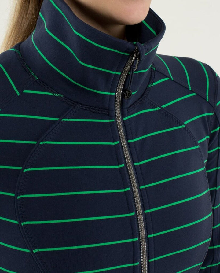 Lululemon Nice Asana Jacket Slalom Stripe Inkwell - Size 12