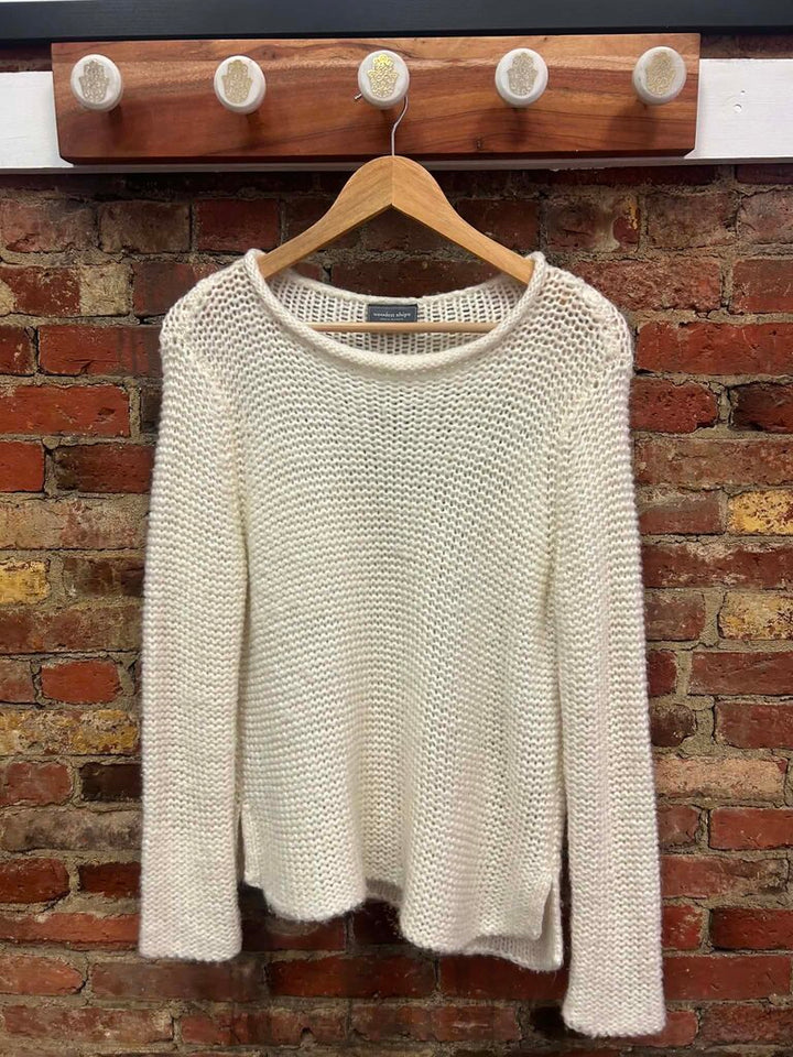 Wooden Ships Open-Knit Crew Neck Sweater - Size Small/Medium