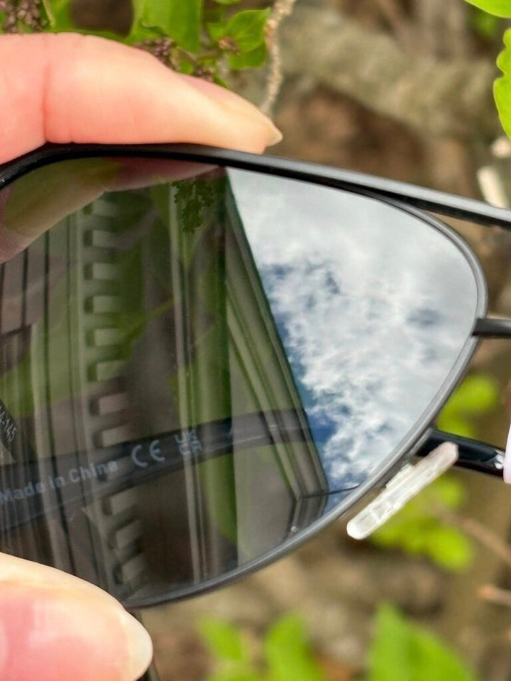 Quay High Key Aviator Sunglasses in Black/Smoke