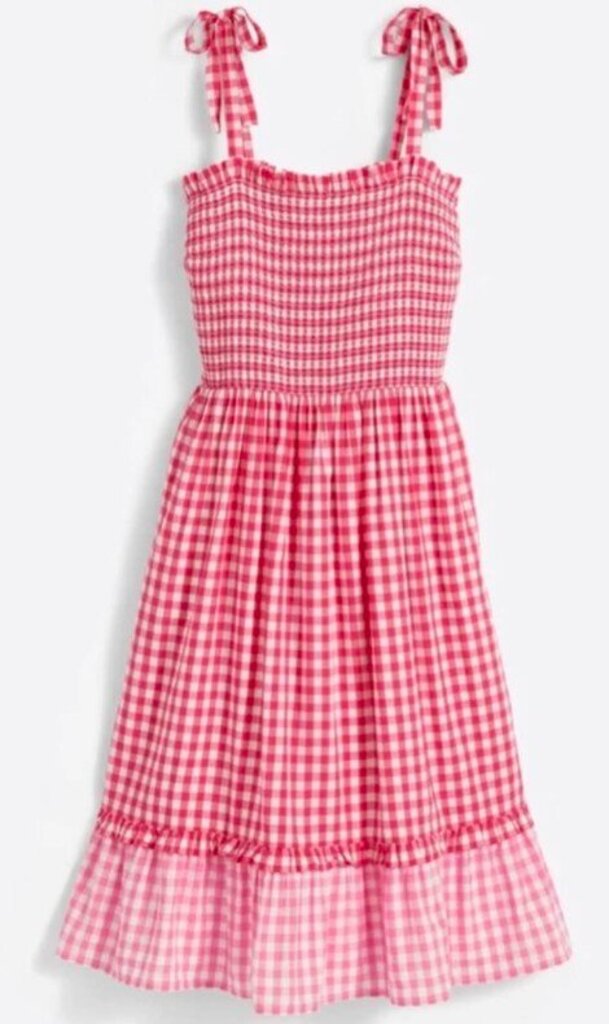 Draper James Taylor Pink Gingham Smocked Dress NWT - Size XL