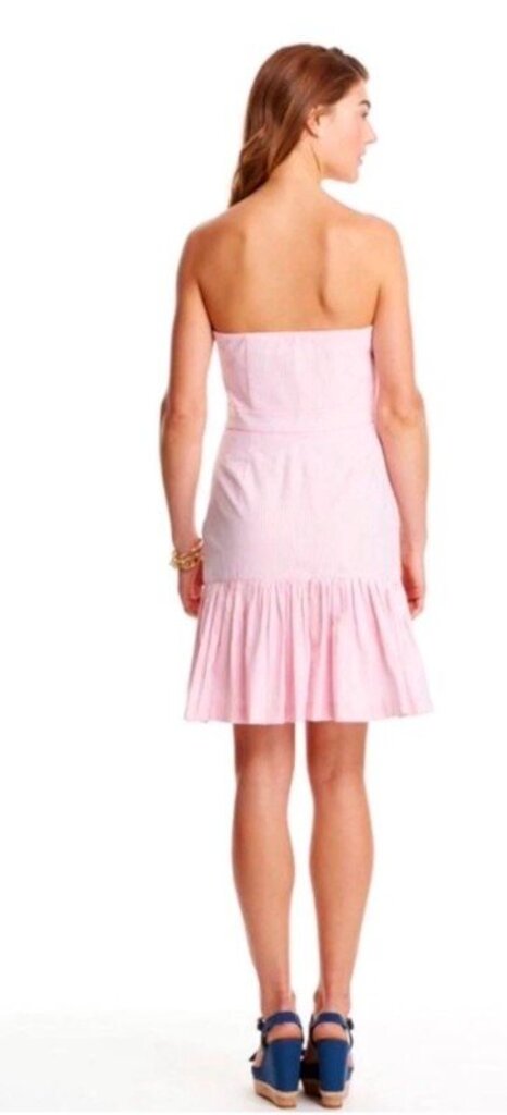 Vineyard Vines Kentucky Derby Seersucker Strapless Dress - Size 8