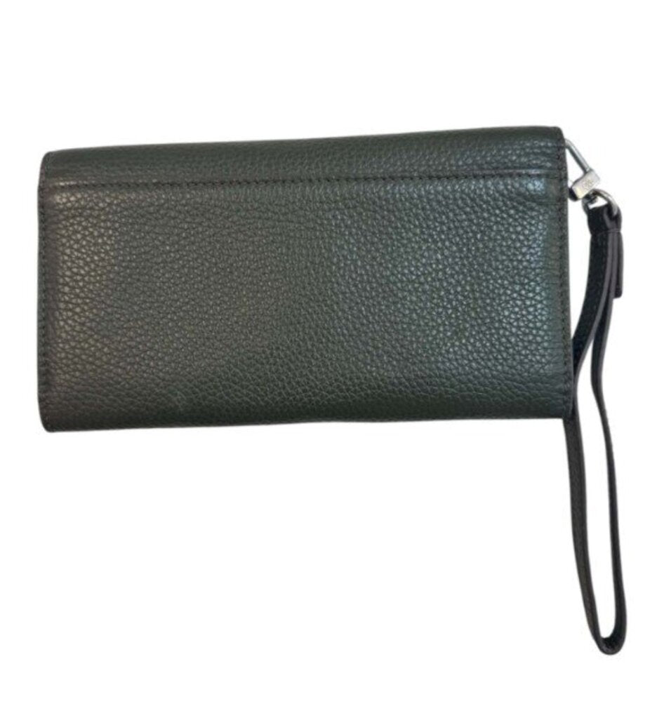 Tory Burch Britten Smartphone Wristlet Wallet In Poblano Green