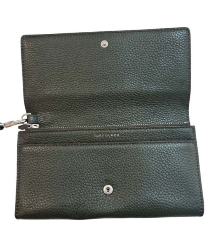 Tory Burch Britten Smartphone Wristlet Wallet In Poblano Green