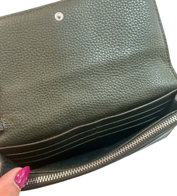 Tory Burch Britten Smartphone Wristlet Wallet In Poblano Green