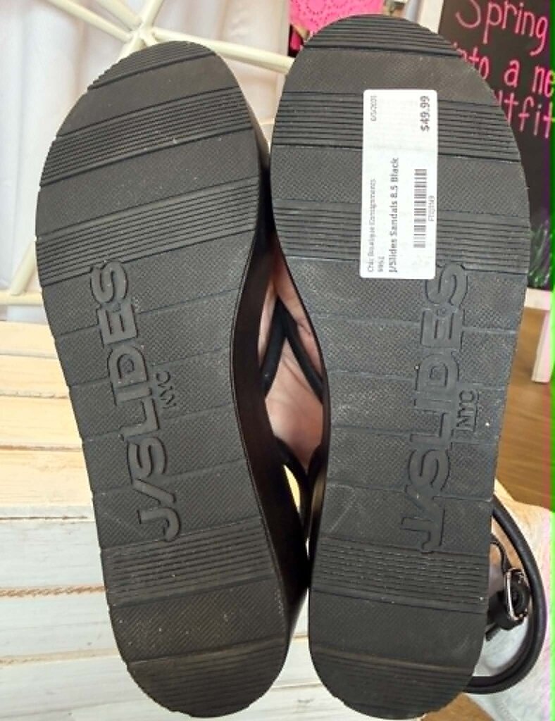 J/Slides Platform Sandals - Size 8.5