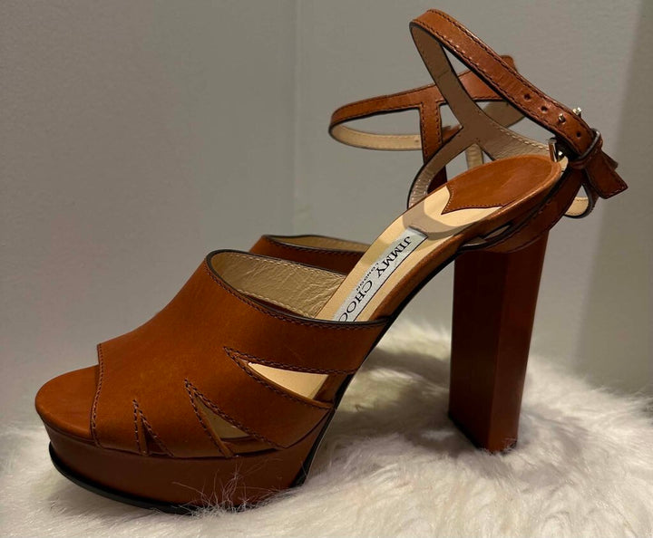 Jimmy Choo Hermione Platform Heels - Size 38.5
