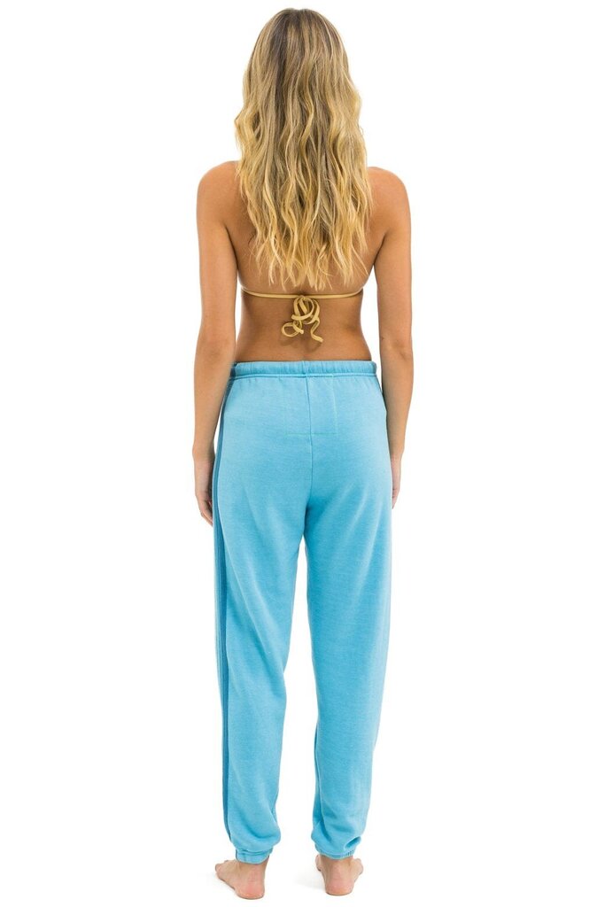Aviator Nation 5 Stripe Joggers in Aqua - Size XS