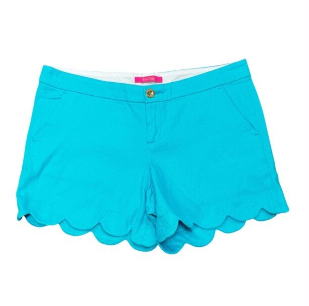Lilly Pulitzer Buttercup Stretch Shorts In Blue Horizon NWT - Size 10