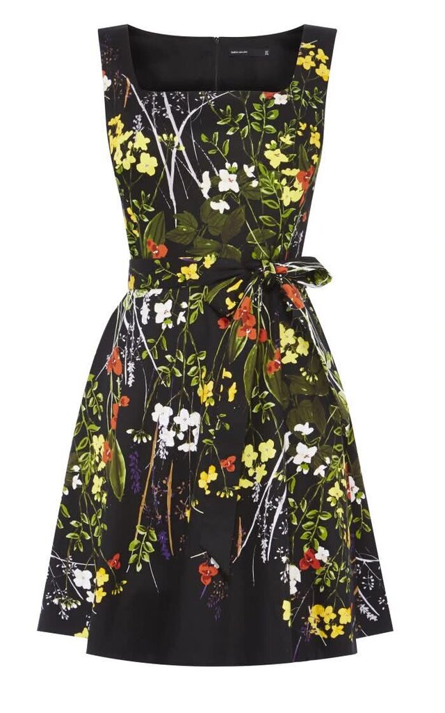 Karen Millen Floral Flared Dress - Size 8