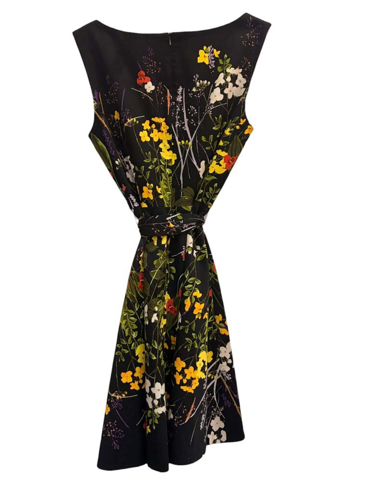 Karen Millen Floral Flared Dress - Size 8