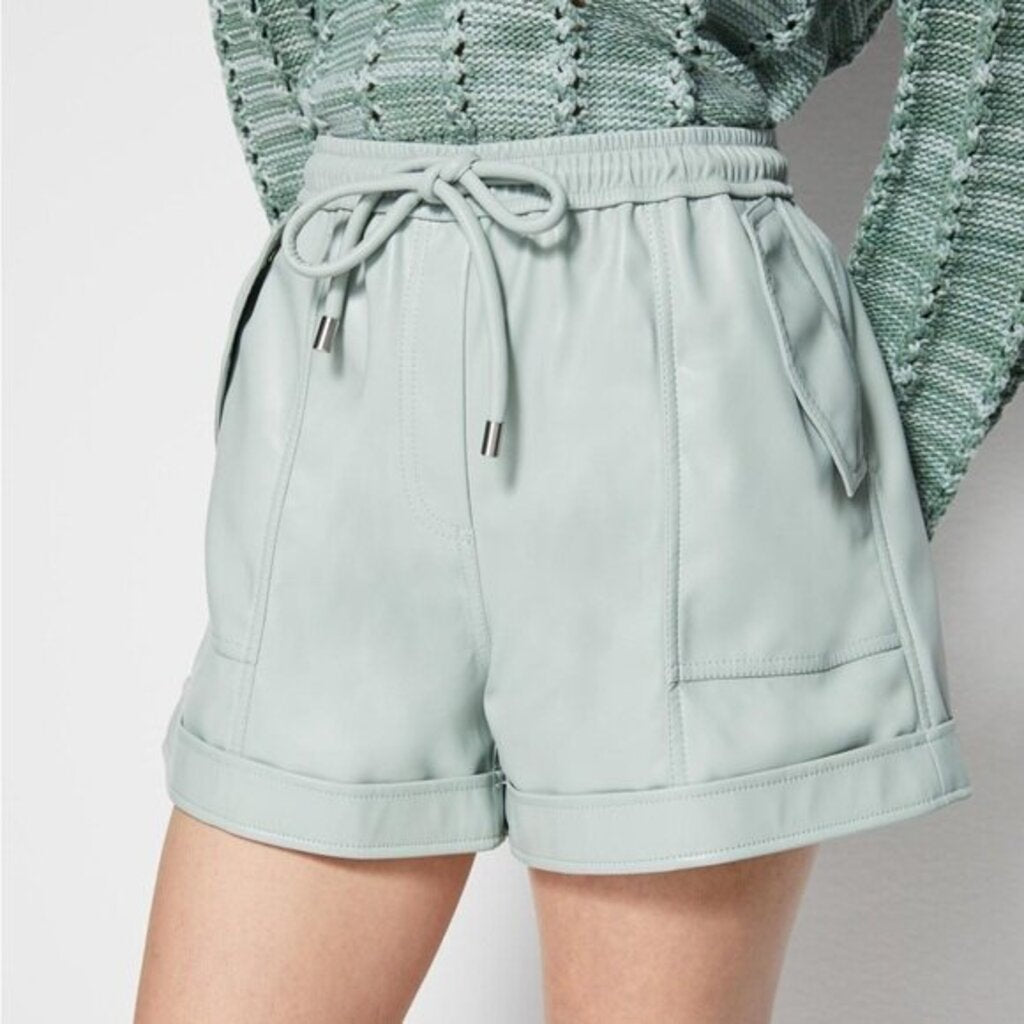 Jonathan Simkhai Doah Faux Leather Shorts - Size Medium
