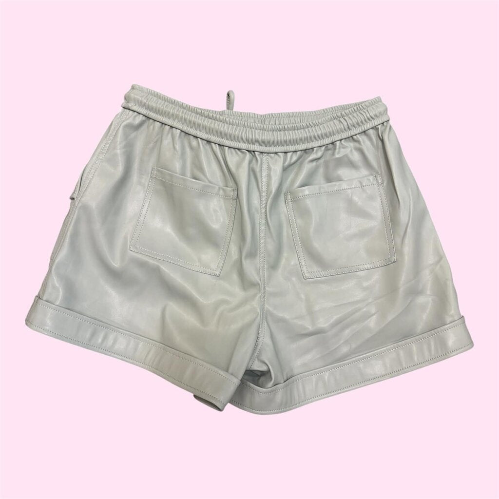 Jonathan Simkhai Doah Faux Leather Shorts - Size Medium