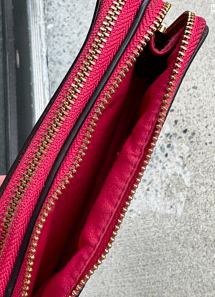 Coach Signature Coated Canvas Double Corner Zip Wristlet