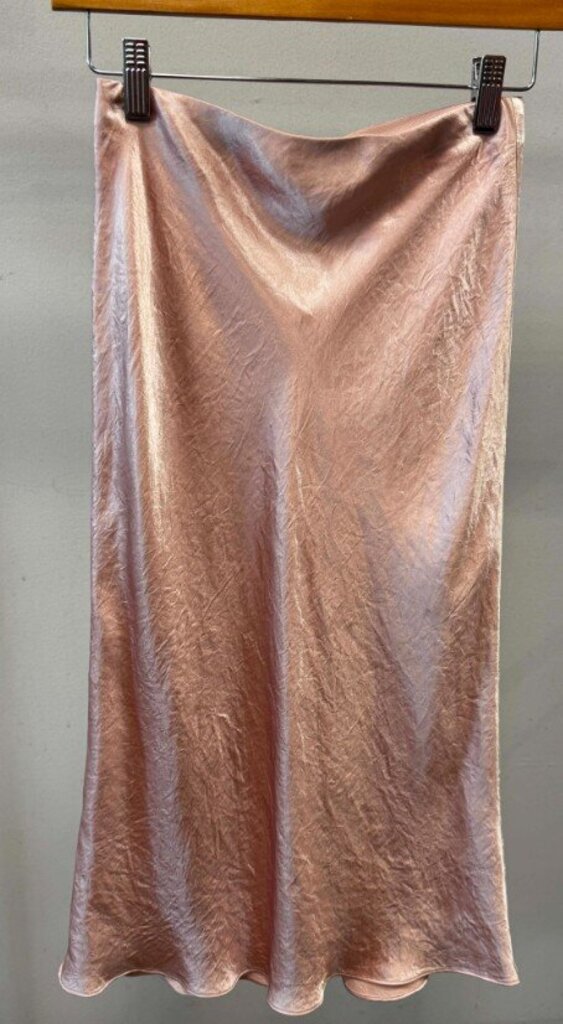 Vince NWT Crinkle Satin Midi Slip Skirt - Size XXS